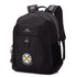 A black High Sierra Extension Backpack with multiple compartments and a logo on the front. Suitable for various uses.