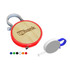 A tool set featuring a bamboo lid and a red and blue keyring with a branded logo. Available in multiple colours.