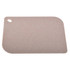 A cutting board in a light beige colour, featuring a rounded corner and a hanging hole for easy storage.