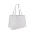 A medium non-woven tote bag in white with two sturdy handles and a branded logo.