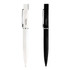 A set of two pens in white and black, each featuring a silver clip and branding on the barrel.