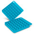 A teal silicone Pop Bubble Board with multiple popping bubbles on a square design, featuring a handle for easy grip.