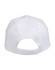 A white heavy brushed cotton cap featuring a back strap and ventilation holes. It includes a logo.