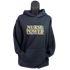 Image of a navy hoodie with Nurse Power printed on the front.