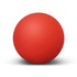 A red Hi-Bounce Ball with a smooth surface and a round shape, resting on a white background.