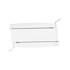 A white food clip with two sides and metal gripping edges, designed for holding food securely.