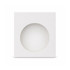 A white box with a circular cut-out in the centre, designed for packaging a product.