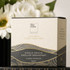 A box of organic pure leaf tea with a white and gold design, containing eight brew pyramids. It has a logo on the front.