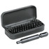 A grey pocket screwdriver tool set with 55 interchangeable bits and a compact storage case.