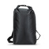 A black 20L dry bag with adjustable straps and a roll-top closure. It features a logo on the front.