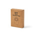 A cardboard box containing a mini pocket fan, featuring a simple design and a fan illustration on the front.