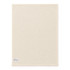 A large cream cotton tea towel featuring a plain design and a small label in one corner.