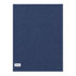 A large navy blue cotton tea towel with stitched edges and a small branding label at the bottom.