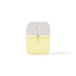 A 35ml spray sanitiser in a clear container with a white cap, featuring a yellow liquid inside.