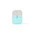 A 35ml spray sanitiser with a white top and translucent blue liquid, featuring a logo on the front.