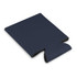 A drink bottle cooler in navy blue with a sleek design and a logo. Ideal for keeping beverages cold.