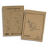 A cardboard packaging featuring brown assembly instructions and a black outline illustration of a kangaroo wooden model.