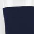 Navy blue business socks featuring a ribbed cuff and smooth leg design. Includes a branding logo.
