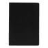 A black A5 softcover notebook with textured finish and a logo on the bottom right corner.