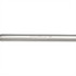 A stainless steel straw in silver, featuring a branding logo, designed for reusable drinking.