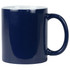 A drinkware coffee mug in navy blue with a glossy finish and a handle, presented without decorations or branding.