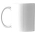 A white ceramic mug with a smooth finish and a handle, presented in a folded box.