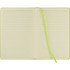 A green Ambassador Bound JournalBook with blank lined pages and a matching ribbon marker.