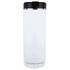 A drink bottle in white with a black lid, featuring a sleek design and a logo. Holds 700ml of liquid.