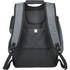 A grey and black checkpoint-friendly compu-backpack with padded straps and a structured back panel.