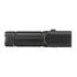 A black LED torch with a textured grip and a silver light head, featuring a logo on its side.
