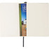 A large, ultra-soft bound journal with a cream cover, featuring a ribbon bookmark and an inner pocket.