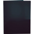 A dark blue folder with a smooth surface and a logo, designed for office and business use.