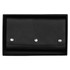 A black leather travel card set with a snap closure, presented in a matching box. It features decorative metal snaps.