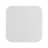 A square wireless charger in a smooth white finish.