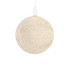 A circular, eco-friendly wireless charger in a speckled beige colour, connected by a white charging cable.