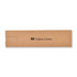 A rectangular brown cardboard packaging with a logo, featuring a window cut-out.