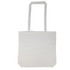 A plain beige tote bag with long handles and no visible branding or text.