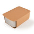 A Bermuda Lunch Box featuring a sleek design with a natural brown outer sleeve and a smooth white container inside.
