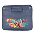 A gray cargo storage organizer with a handle, featuring a summer-themed graphic and colorful design.