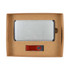 A cardboard gift set containing a silver power bank and a red USB flash drive.