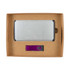 A silver power bank and a purple USB drive packaged together in a cardboard gift box.