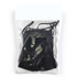 A pack of three deluxe face masks in a transparent plastic bag, featuring adjustable ear loops.
