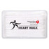 A transparent case containing white dental floss sticks, featuring a logo on the front.
