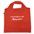 A red recycled PET bag with a single handle and a logo, prominently featuring the word "Spyder."
