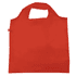 A red recycled PET bag with a handle and a branding logo.
