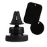 A black car mobile holder with adjustable clips and two attachment plates for mounting.