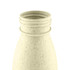 A drink bottle in a light beige colour, made from wheat straw, with a textured surface and a screw-top opening.