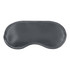 A comfy satin sleep eye mask in dark grey with a smooth finish and a contoured shape.