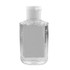 A clear 60ml hand sanitiser gel in an octagonal bottle with a white cap. The gel has bubbles inside.