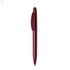A plastic pen in a deep burgundy colour with a smooth, streamlined design and a clip for easy attachment.